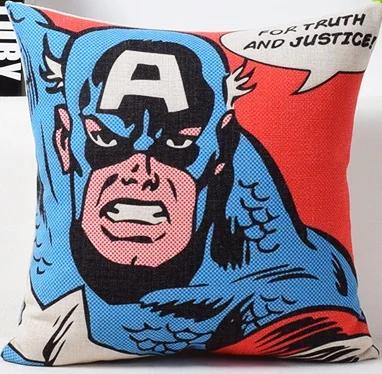 Американская Поп художественная подушка, чехол для телефона, помада Одри Хепберн, Супермен, Бэтмен-герой, чехлы для подушек, милый чехол для подушки - Цвет: P 45x45cm