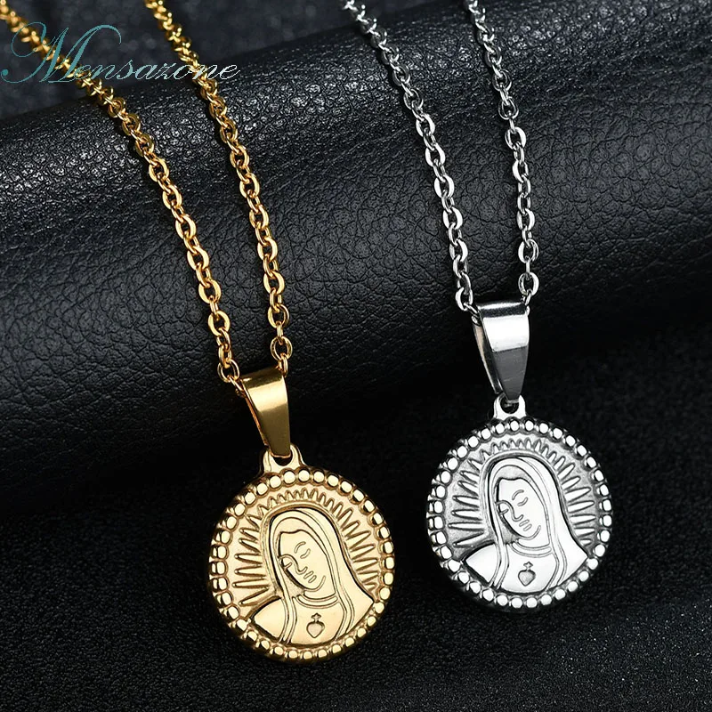 Buy MENSAZONE Charm Virgin Mary Necklace Stainless