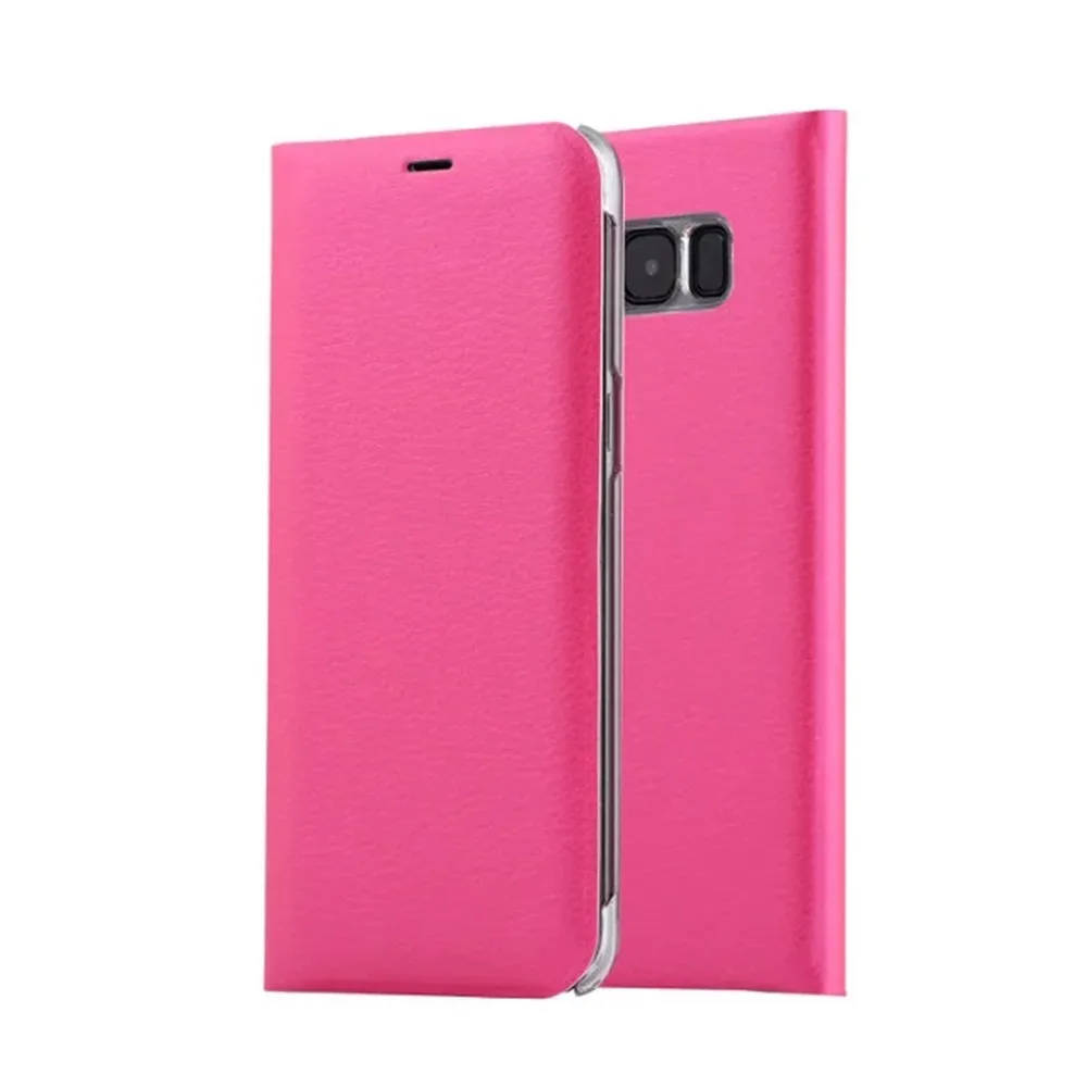 Flip Wallet Leather Case For Samsung Galaxy S10 S8 S9 Plus A7 A8 A3 A5 J3 J5 J7 S6 S7 Edge Note9 S10e Slim Cases - Цвет: Rose