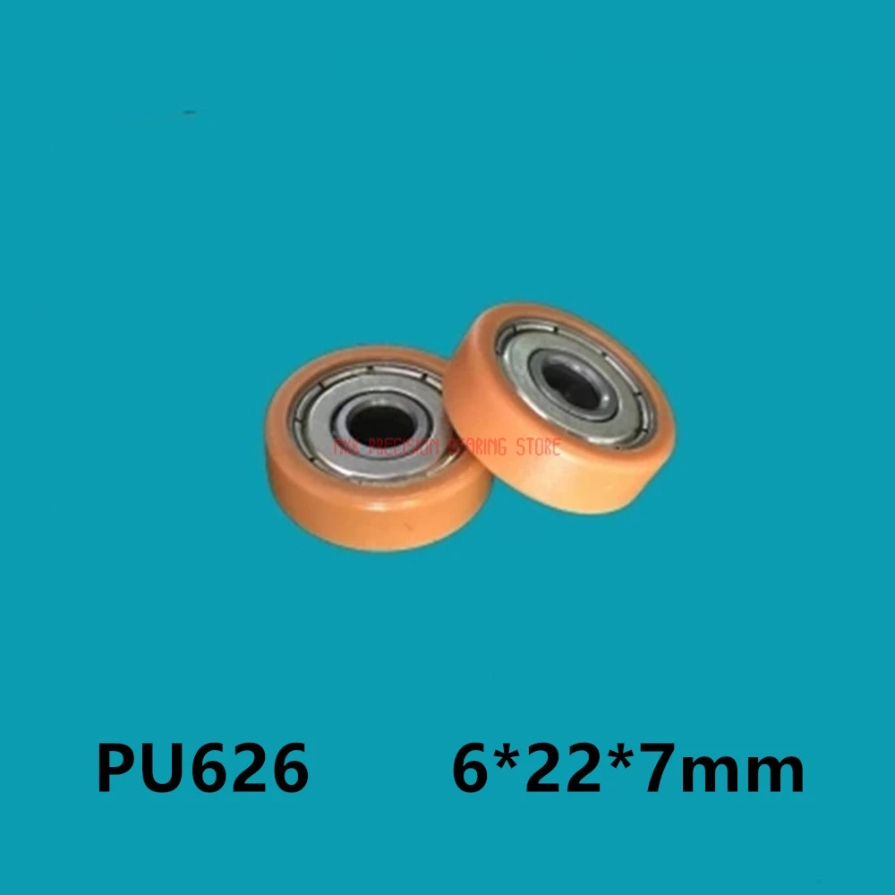 Plastic bearing nylon wheel roller pulley 6*22*7mm Groove Level Groove