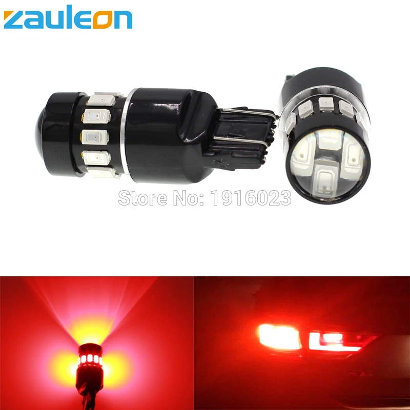 Zauleon 2 шт. T20 7440 7443 16SMD светодиодный 5730 W21W W21/5 Вт двойная нить красный остановка