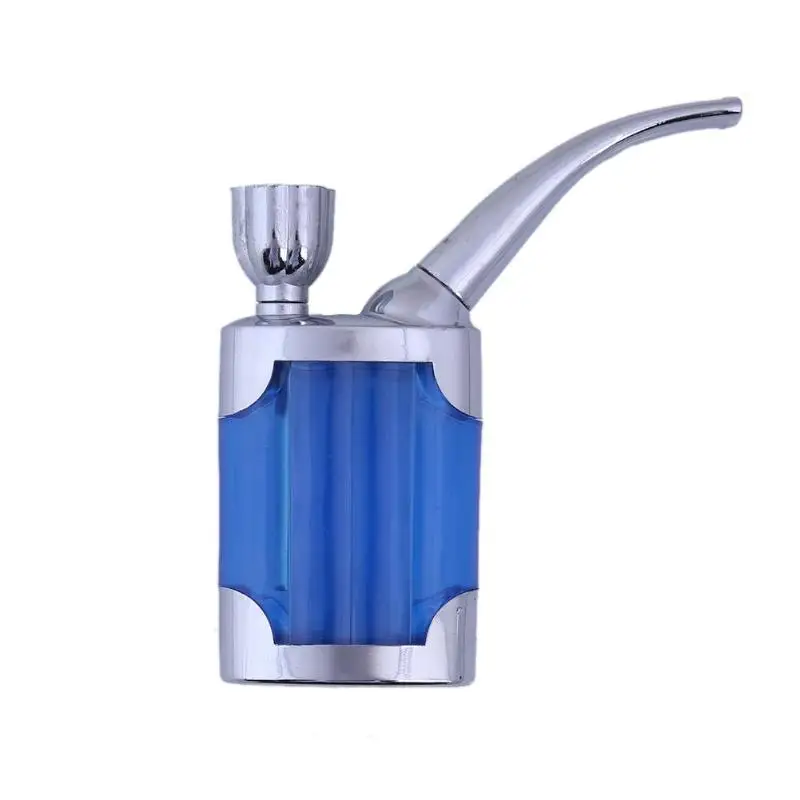 5 цветов Топ дизайн двойного назначения воды табачная трубка держатель для сигарет жидкий фильтр для курения зажигалки аксессуары для курения - Цвет: Blue