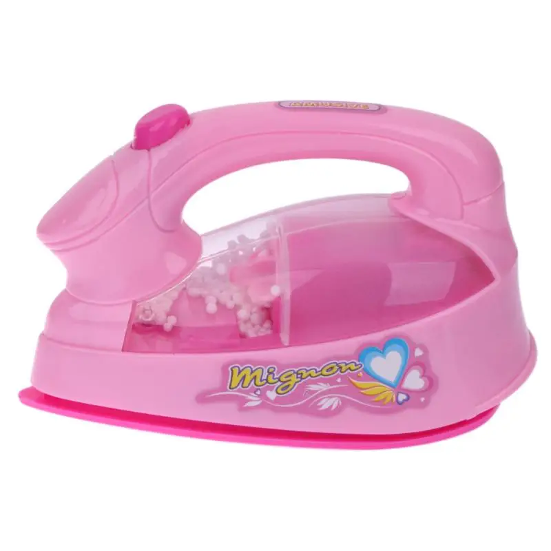 1 шт. ролевые игры мини электрический Железный пластиковый розовый Safrty пластиковый светильник-Имитация для детей для маленьких девочек бытовая техника