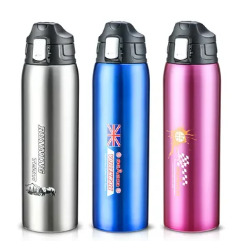 

1000ml Stainless Steel Thermo Bottle Safe Lock Thermos Vaccum Bottle With Portable Bag Big Capacity For Travel Picnic Gift