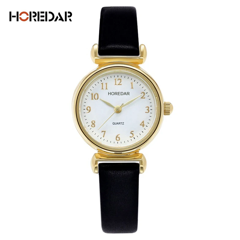

Retro Gold Women Watches Vintage Slim Leather Band Ladies Slim Wrist Watch Female gift Clock Montre Femme
