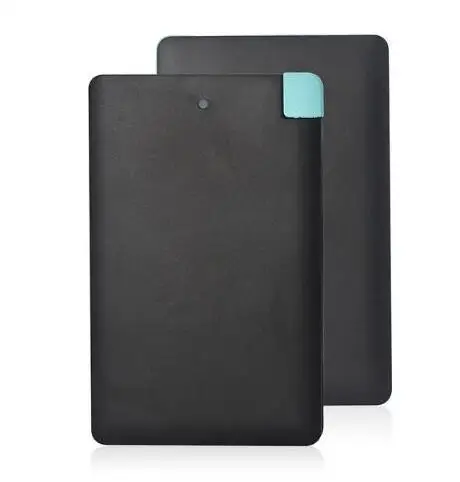 Универсальное ультратонкое портативное зарядное устройство емкостью 2600 мА · ч, запасное Внешнее зарядное устройство для xiaomi iPhone, чехлы для зарядного устройства - Цвет: black no adapter