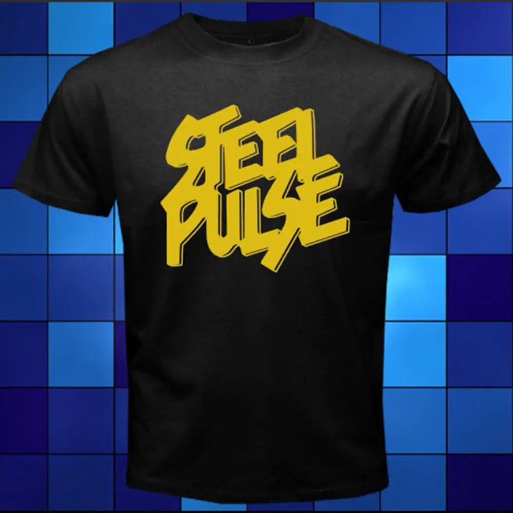 New Steel Pulse Reggae Band Black T-Shirt Size S M L XL 2XL 3XL T-shirt Brand 2017 Male Short SleeveHigh Quality Tops | Мужская одежда