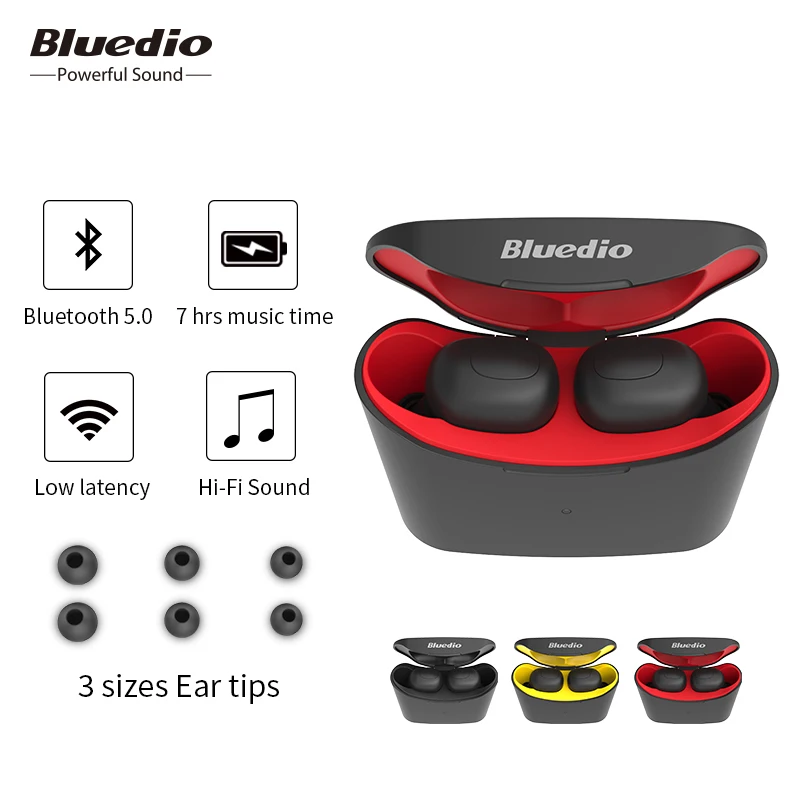 

Bluedio TWS Twins True Wireless Earbuds Mini Bluetooth Headset with Charging Box headsets
