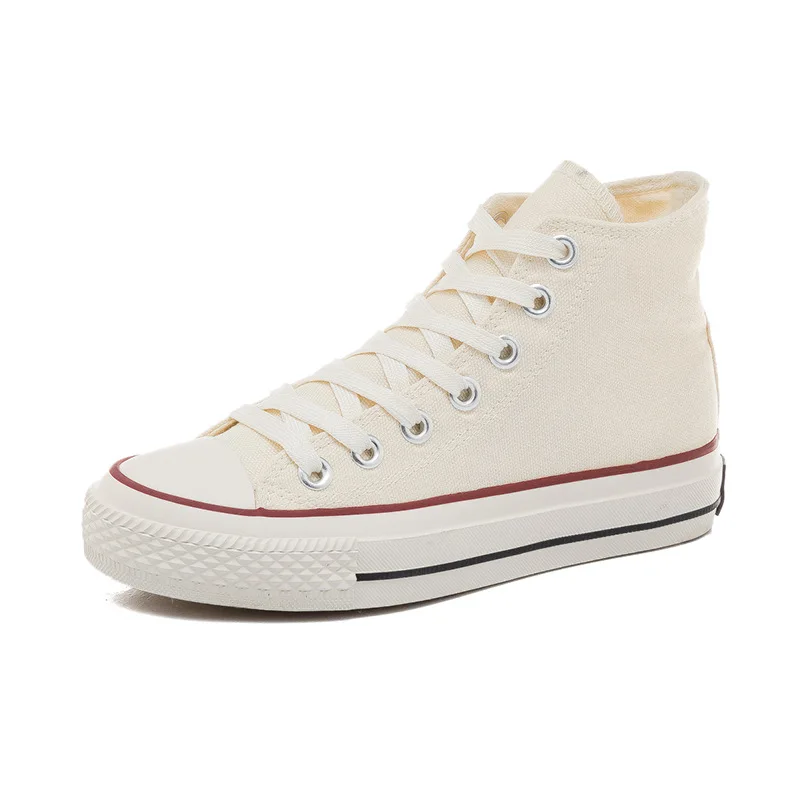 Coréenne Chaussures top Femmes 40 De Étudiant Casual blanc Sauvage Harajuku Livraison Noir Version Taille 35 La Haute Toile Gratuite Nouvelle Mode wPqf5F