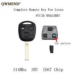 QWMEND 2 шт. * 3 кнопки 315 Mhz автомобиля дистанционный ключ для LEXUS SC430 2002-2010 для LEXUS ES330 LS430 HYQ12BBT оригинальные ключи ID67 чип