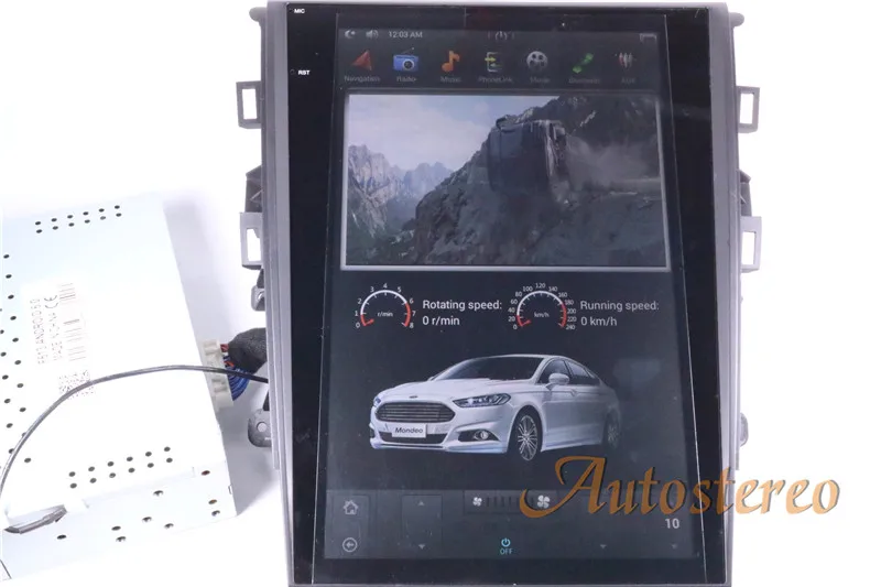 Excellent PX6 4GB RAM Tesla style Android 9.0 Car GPS Navigation For Ford Mondeo Fusion MK5 2013+ head unit multimedia radio tape recorder 17