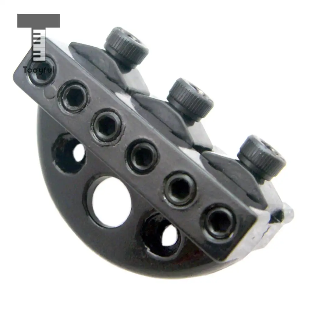 Tooyful 1 Set 6 String Saddle Headless Bridge Tailpiece with Screws for Electric Guitar Parts Replacement