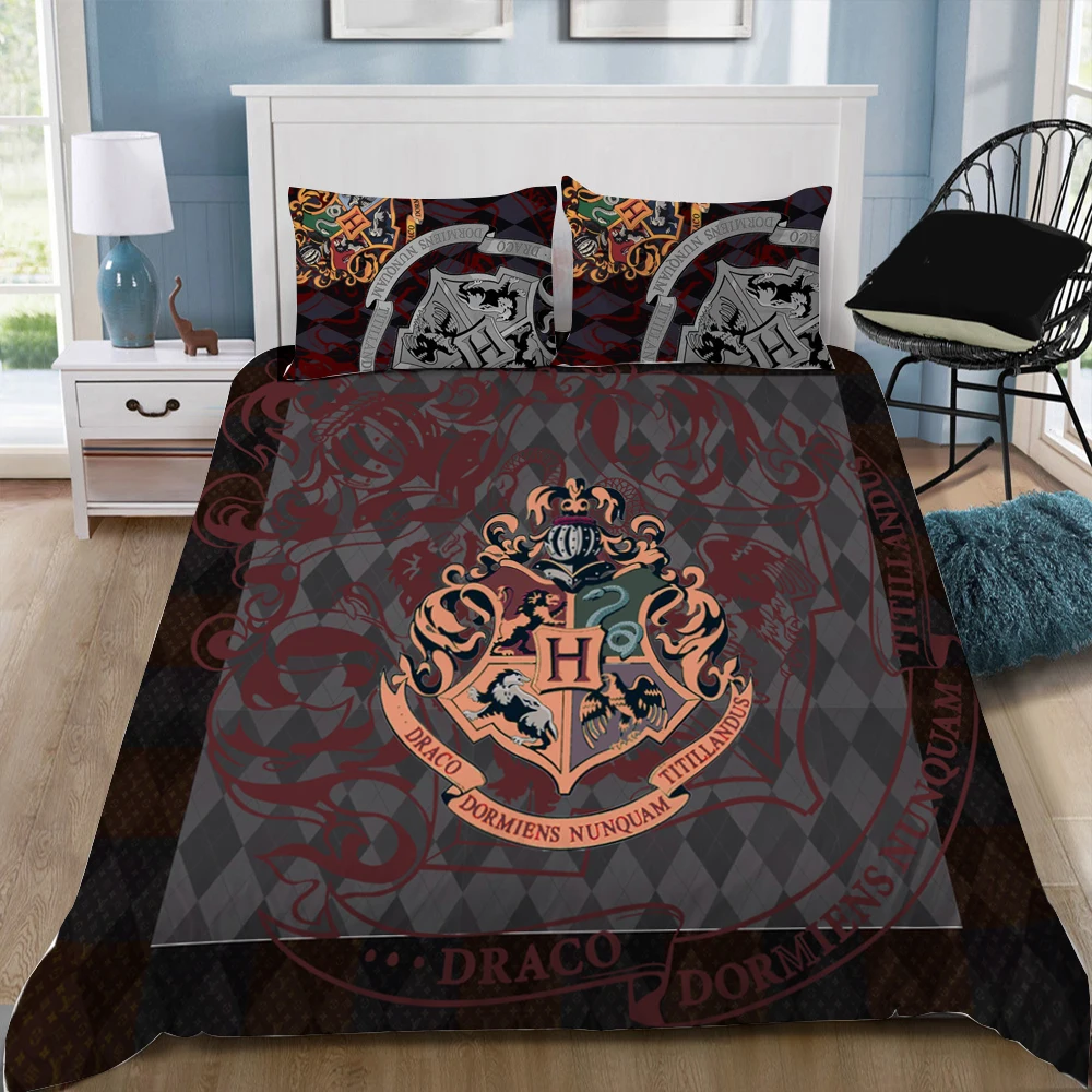 Мультфильм Поттер элегантный классический 3D постельное белье печатных пододеяльник набор королева король двойной размер