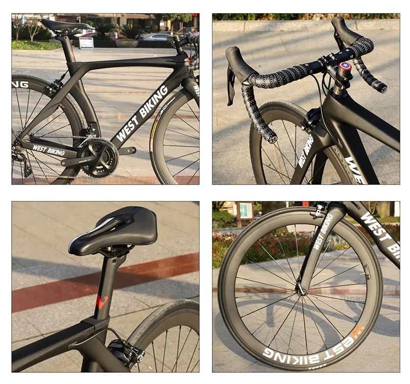 WEST BIKING карбоновый шоссейный велосипед 700C 22 скорости карбоновое волокно полный велосипед с SHIMANO 105 R7000 Bicicleta Сверхлегкий гоночный велосипед