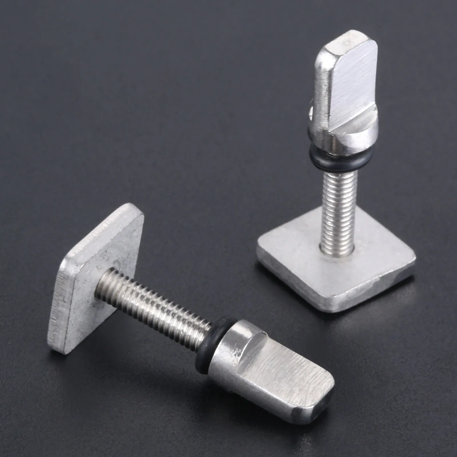 2 Sets Stainless Steel Surfboard Longboard SUP Center Sliding Fin Box Plates And Smart Screws Fits All Standard Surf Fin Boxes