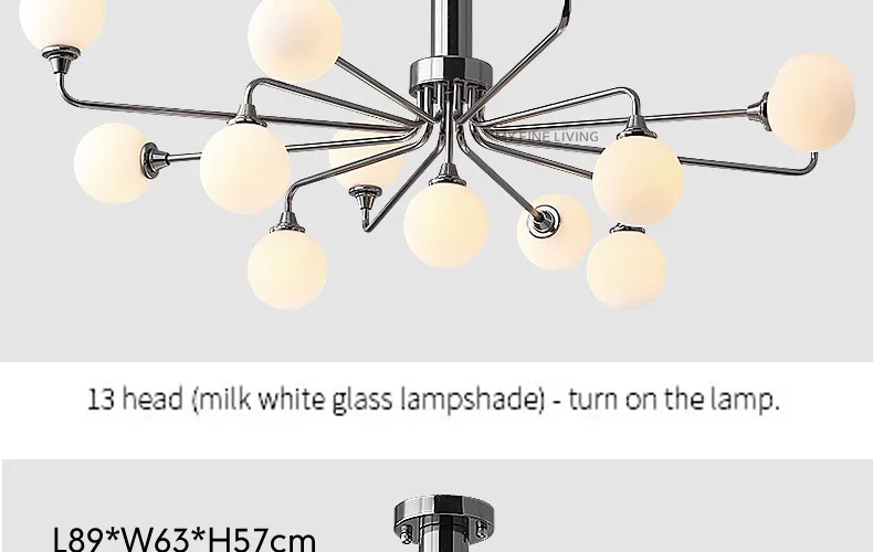 Современный светодиодный стеклянный светильник для столовой, кухни, гостиной, дизайнерское освещение, с покрытием, жемчужно-черный