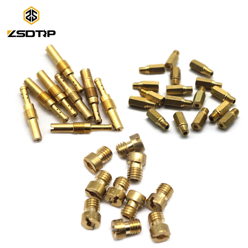 10pcs Carburador a Chorro de Piloto Lento Cobre para Keihin OKO KOSO PWK CVK