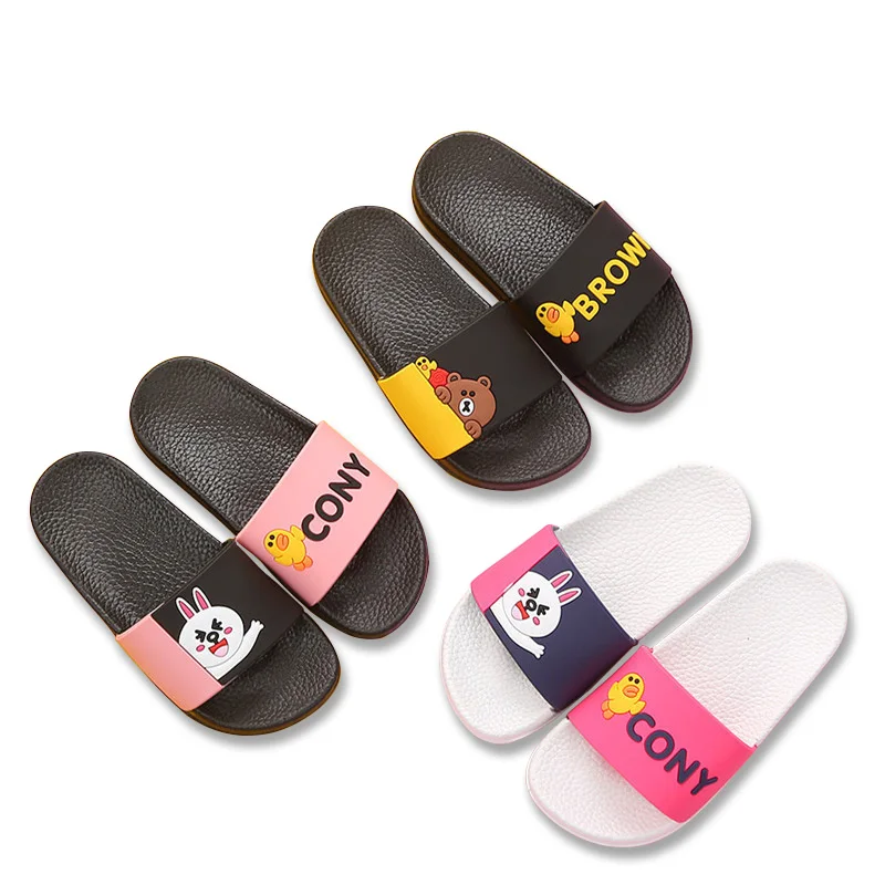 

Fashion New Summer 3-7T Children Cartoon Characters Shoes Girls Slippers bathroom & bedroom two wear Antiskid Slippers kids a02
