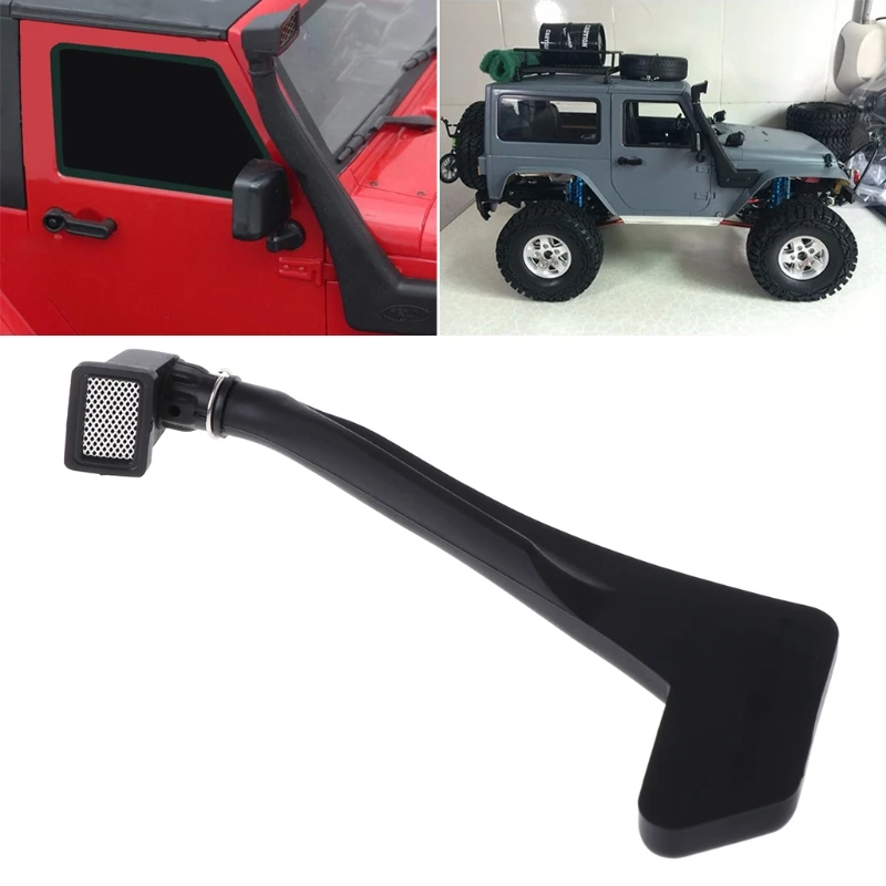 

1:10 RC Crawler Black Rubber Safari Snorkel for Axial SCX10 RC4WD D90 Jeep Wrangler Rubicon Body Shell