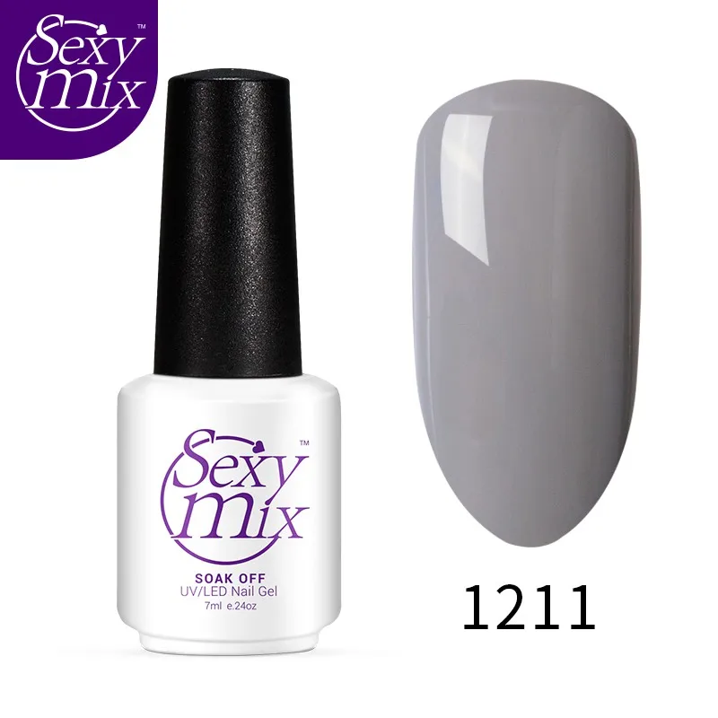 Sexymix Гель-лак для ногтей фиолетовый цвет серия УФ-лак для ногтей Замачивание от длительного действия Фиолетовый Серия Led гель Полупостоянный гель - Цвет: 1211