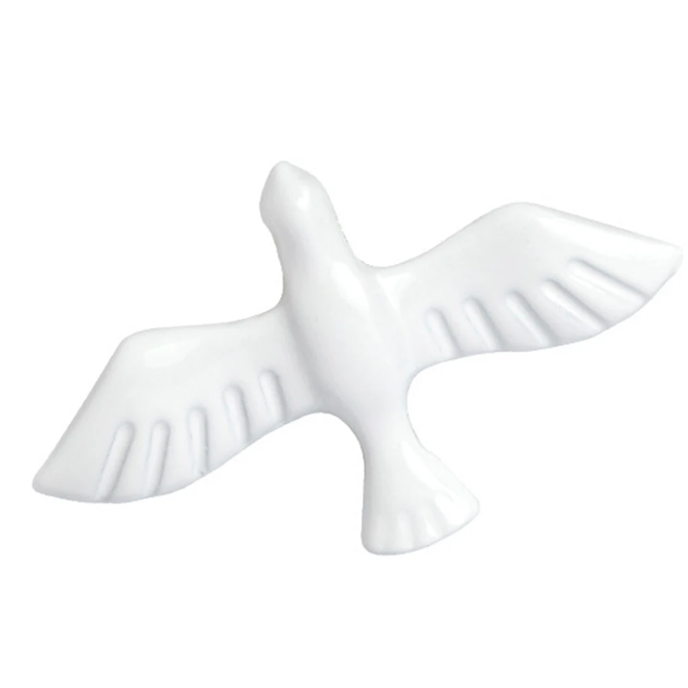 

New Exaggerated Cute White Paint Peace Dove Metal Pigeon Brooch Bird Collar Pin Brooch