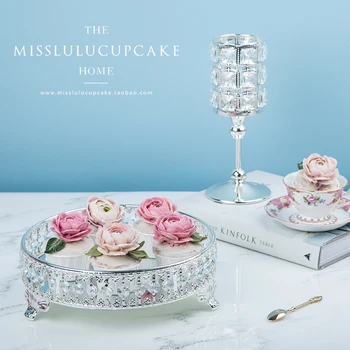 

cupcake Mirror fruit plate tea tray wedding table decoration stand