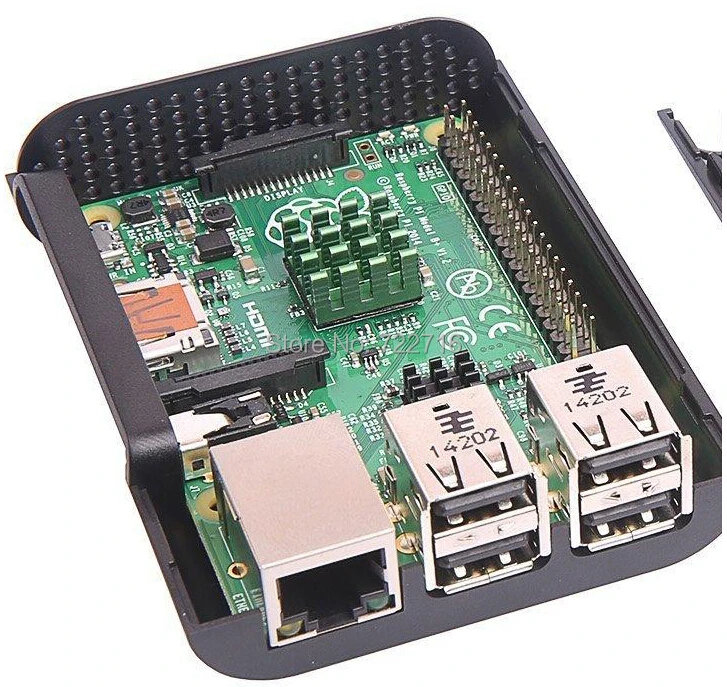 3 в 1 Raspberry PI 3 Model B+ 1 черный корпус ABS+ 3 радиаторов, Ras PI3 B, PI 3B с WiFi и Bluetooth