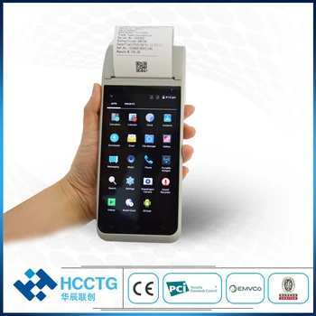 

Handheld pos terminal all in one mobile android with touch screen GPRS bluetooth WIFI barcode and QRcode scanner receipt Printer