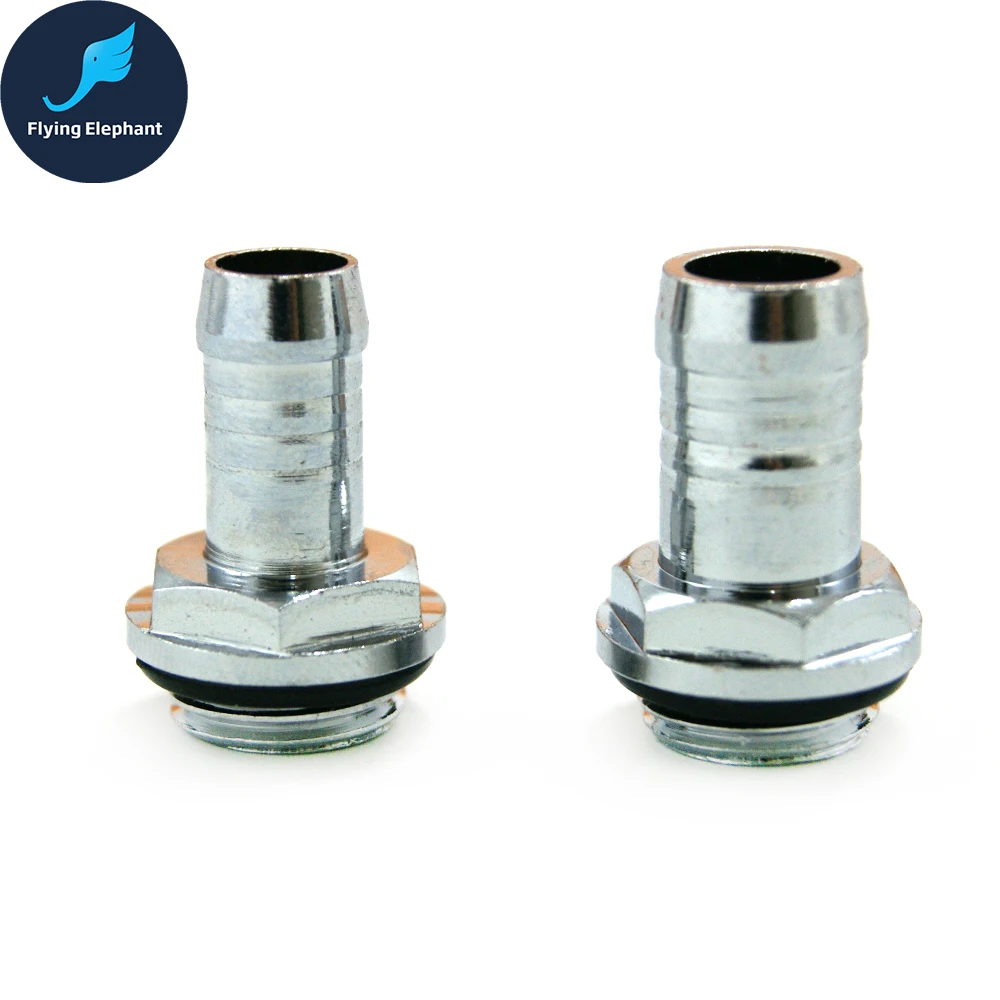 2 Pcs G1/4'' Water Cooling Flexible Tubing Fitting Connector for ID 5