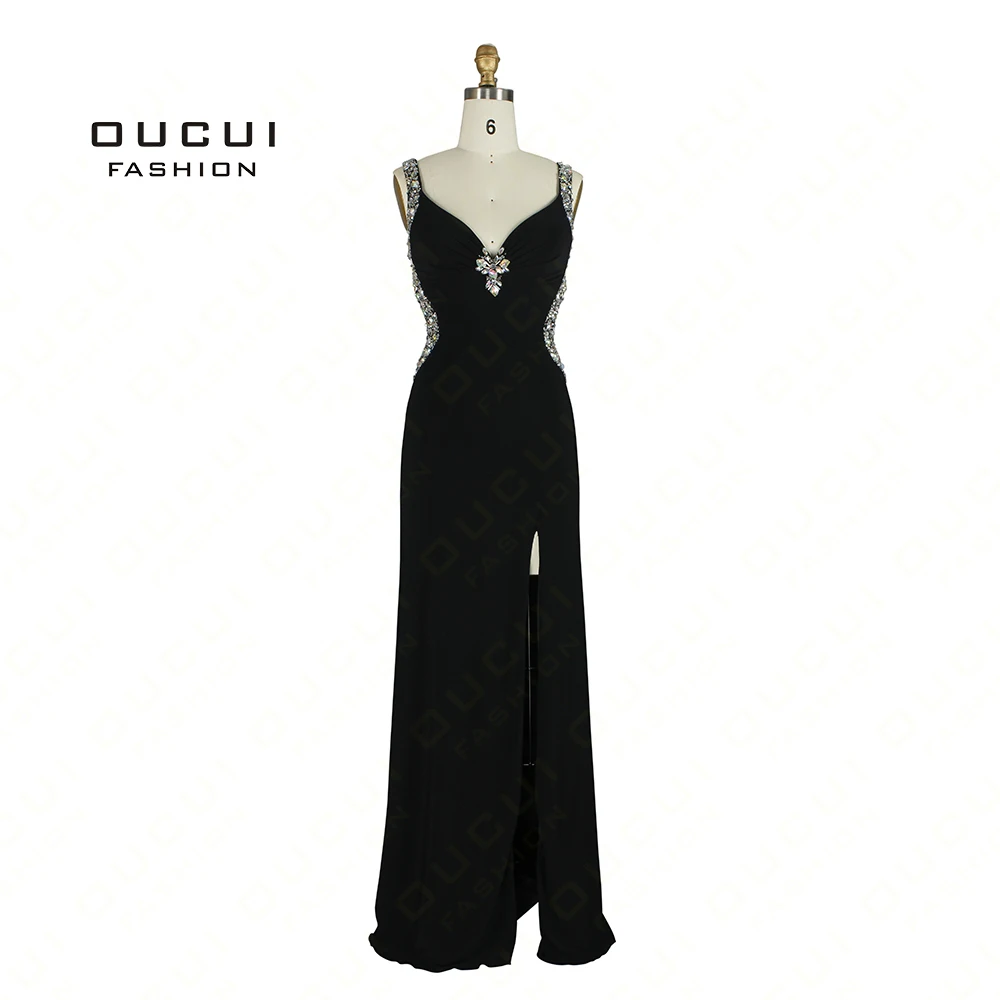 

Jersey Fabric Colorfu Beading and Pleat Handwork Floor Length Evening Gown OL102327 Free Shipping
