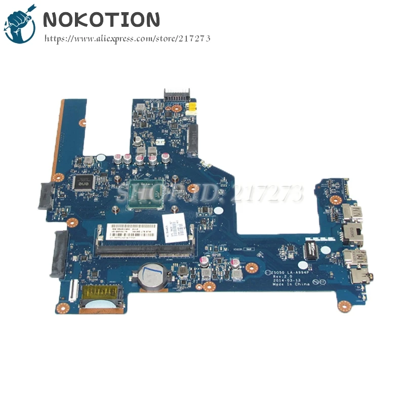 NOKOTION 788287-501 788287-001 материнская плата для ноутбука hp 15 15-R 15T-R 15-S ZSO50 LA-A994P DDR3 с CPU на борту