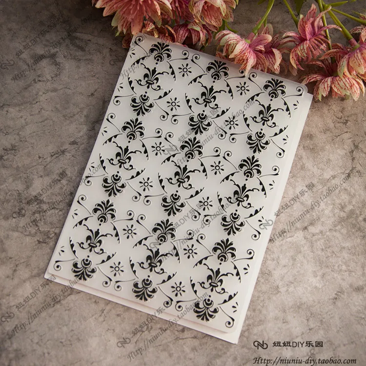 

scrapbook DIY MAKE photo frame &CARD 11.5x16cm rose flame design scrapbooking plastic embossing folders