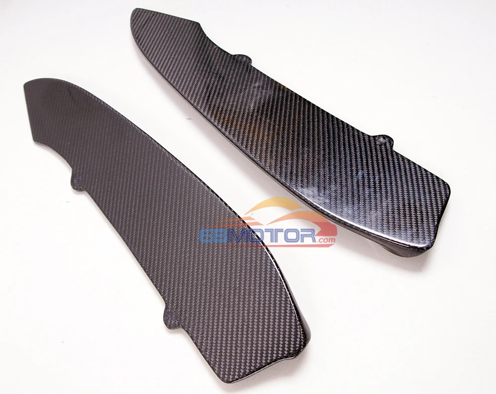 ebmotor-com Real Carbon fiber Rear Bumper Side Splitter Spoiler EXTENSIONS 1pair for BMW E92 E93 2D M3 Model 08-13 18