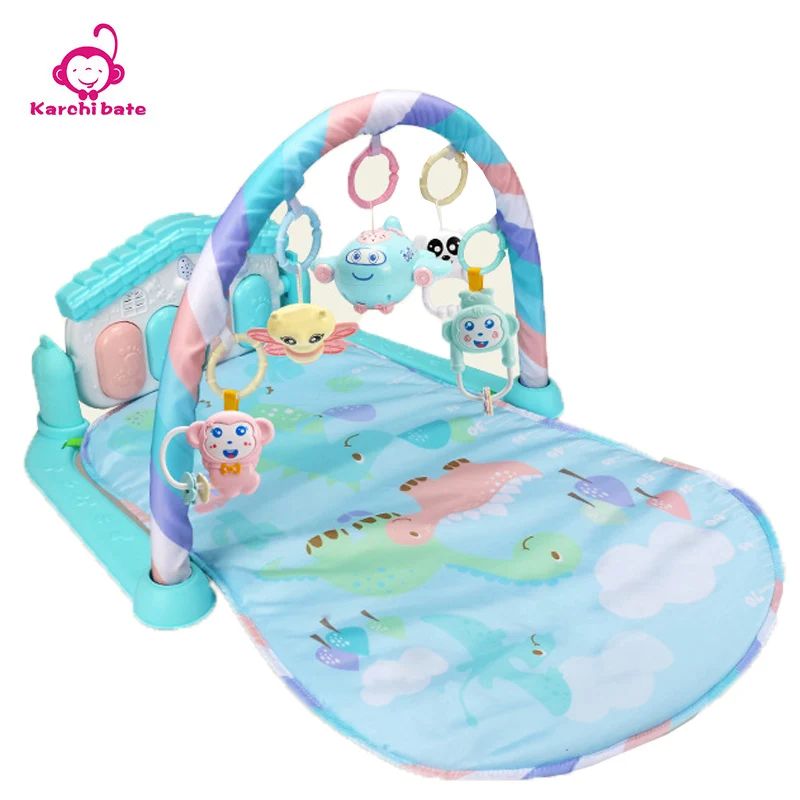 Karchibate Baby Kick & Play Activity Gym Mat Dinosaur House Piano