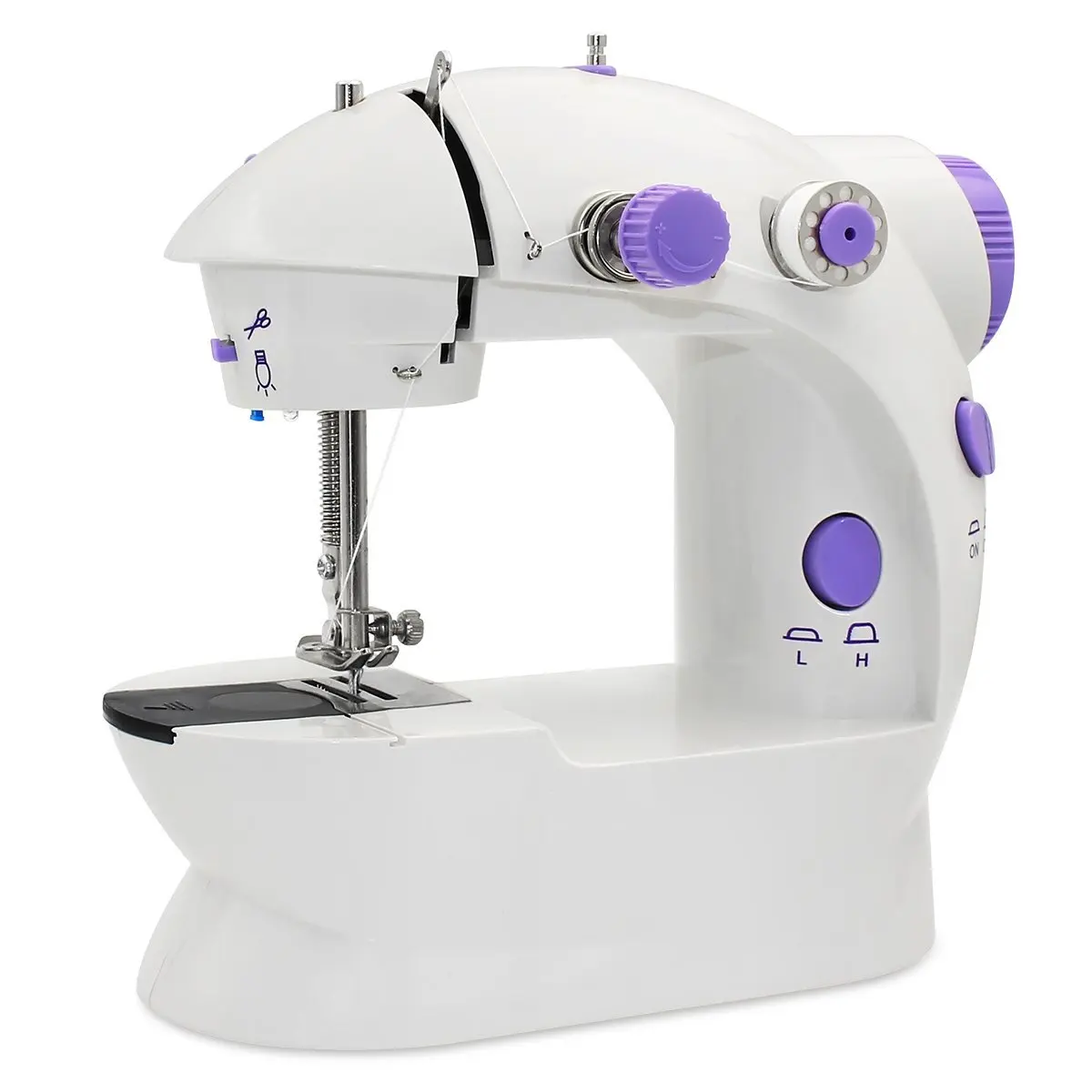 

Mini Sewing Machine, AU Plug Portable Electric Sewing Machine with Lamp and Thread Cutter, High & Low Speeds, Battery or Adapt