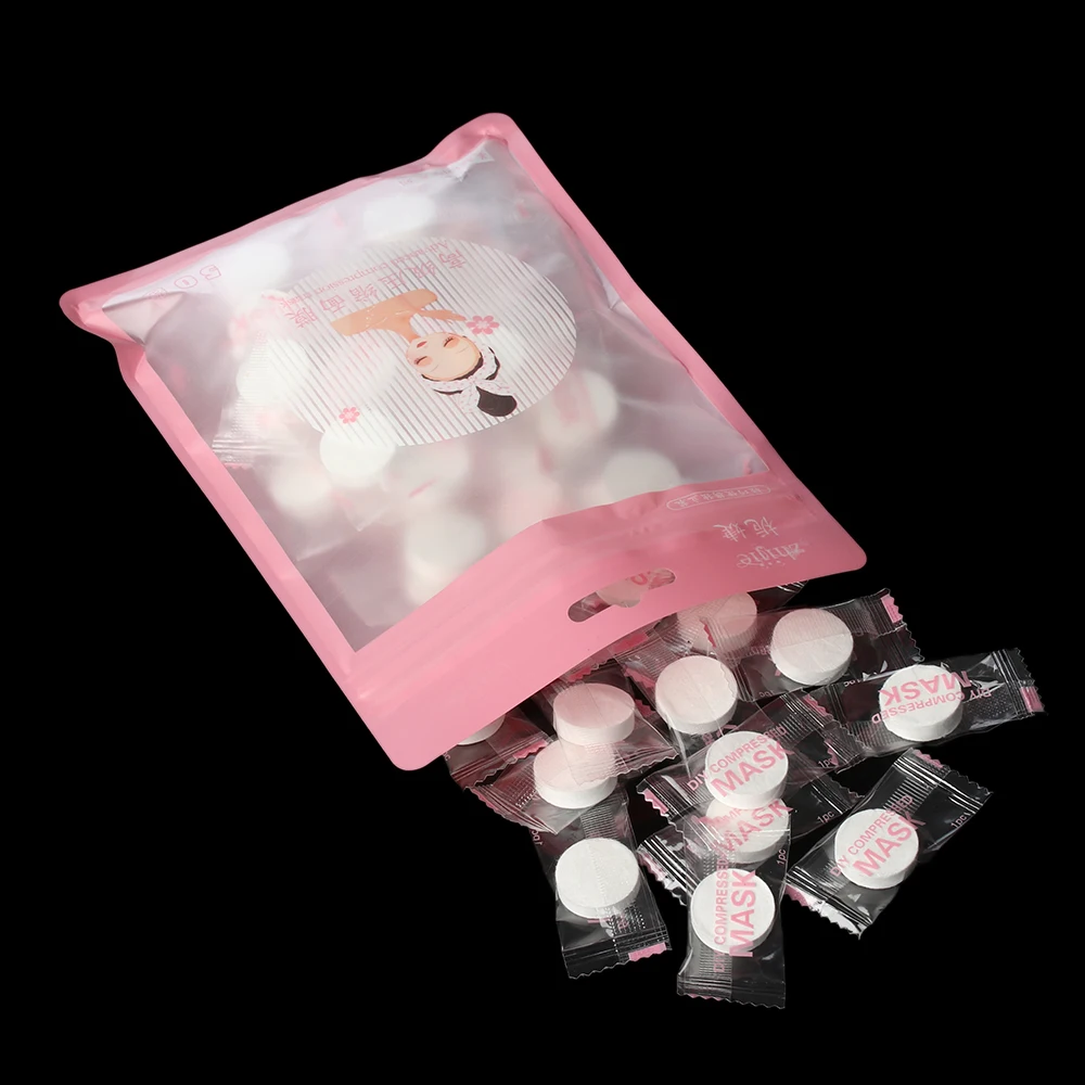 

Color random 50 pcs Compressed Facial Mask High-quality Cotton Facial Mask Sheet DIY Face Mask Skin Care Tools
