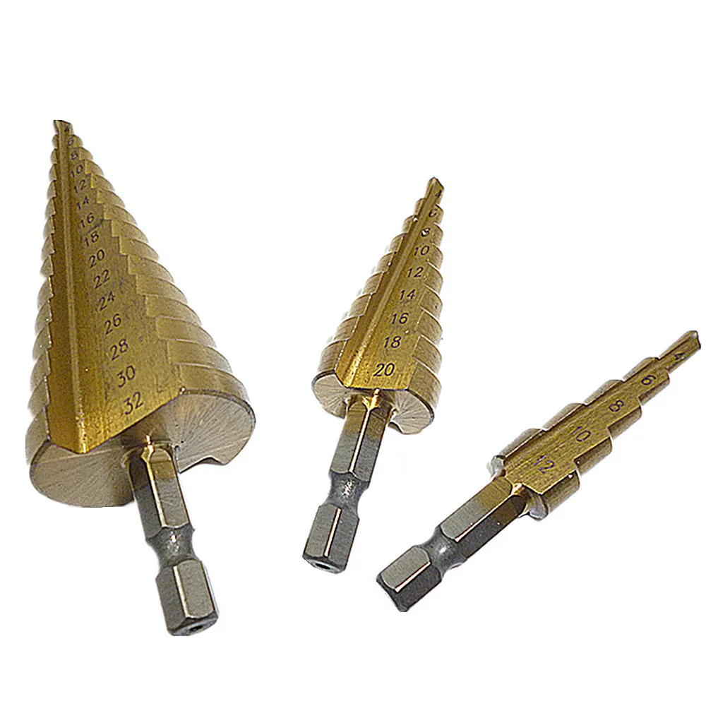 Step Cone Drill Titanium Bit Set Hole Cutter