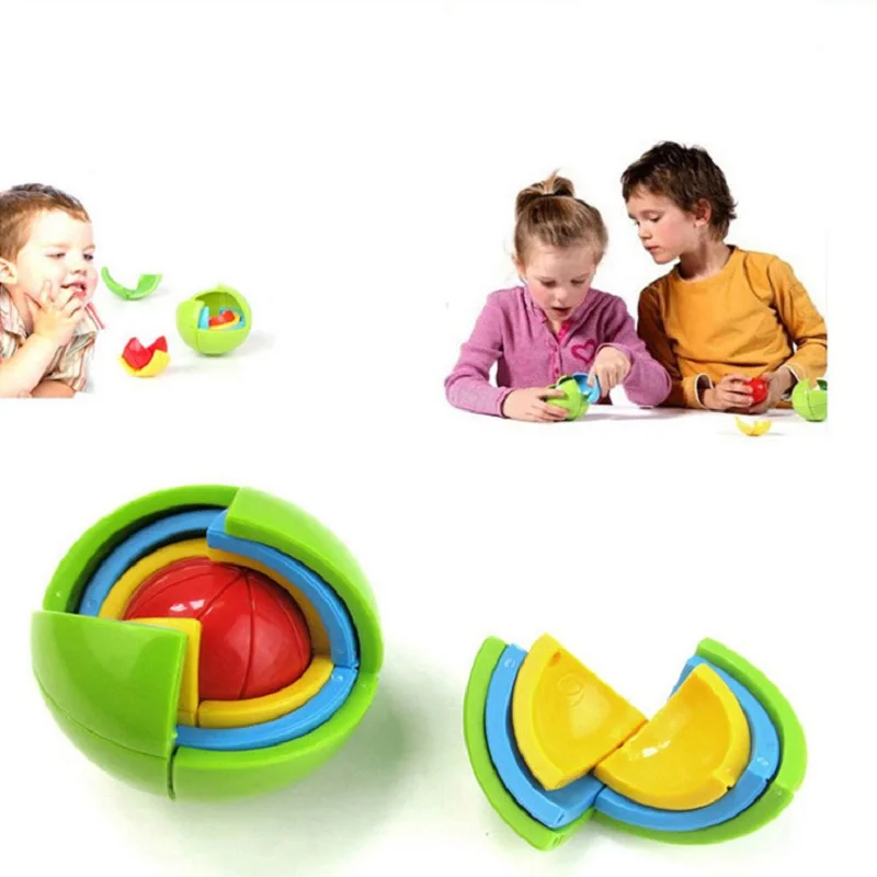 Пазл-шар 3D интеллект мяч лабиринт игрушки Дети Интеллектуальное развитие трехмерная головоломка DIY сборка собрана