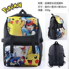 Аниме Покемон нейлоновый рюкзак Пикачу косплей школьная сумка Детский плюшевый рюкзак