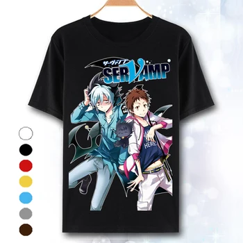 

[XHTWCY] New SERVAMP cosplay T-shirt Japan anime Shirota Mahiru t shirt terylene short sleeve Summer Tops Tees
