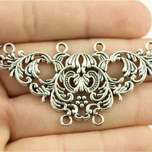 WYSIWYG 2 шт. 66x30 мм Ожерелье соединитель для изготовления ожерелья античное серебро DIY Ожерелье Ювелирные изделия Поиск