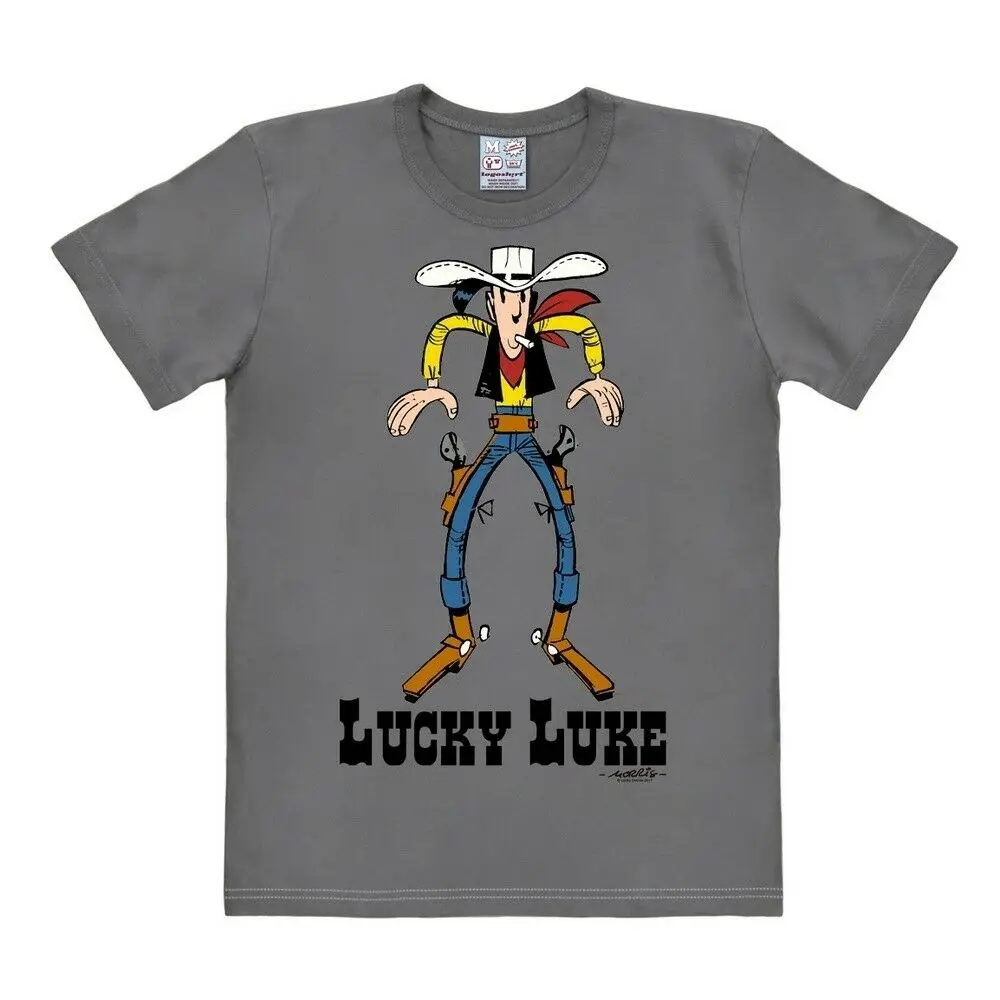 Футболка 100% coton Logoshirt Easy Fit Lucky Luke Cowboy (Gris) футболка с героями мультфильмов Мужская