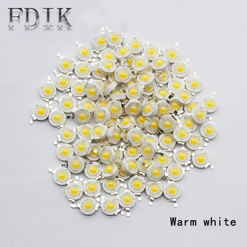 

100Pcs/lot Full Watt 1W High Power LED Lamp 110-120LM LEDs Bulb Light LEDs Lamp Warm White Nature White Leds