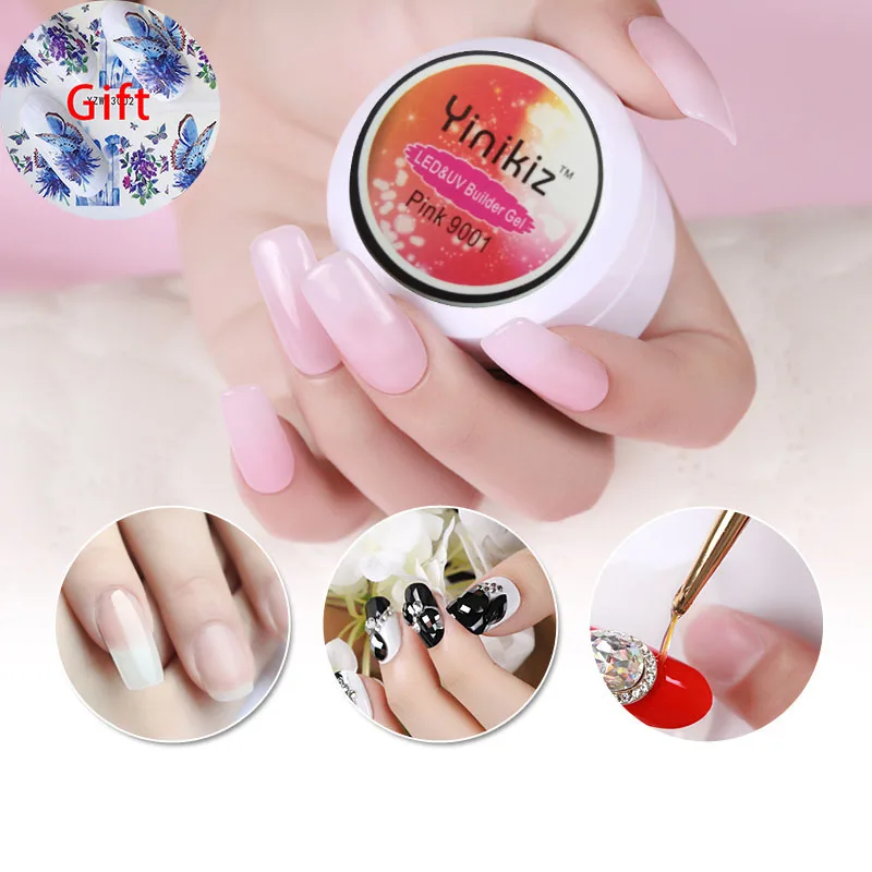 

Yinikiz New Gel Quick Builder Finger Extension Poly Nail Strengthening False Fingernails Professional UV Soak-off Nail Polish