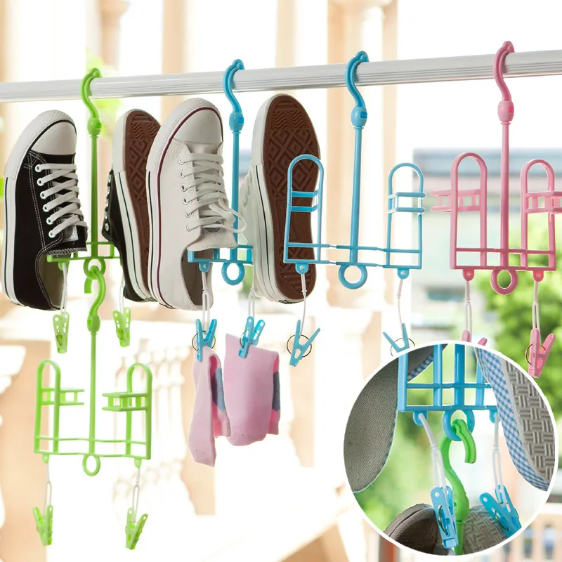 1PC/Lot Plastic Shoe Hanger Drying Rack Patented Design Shoe Hanging