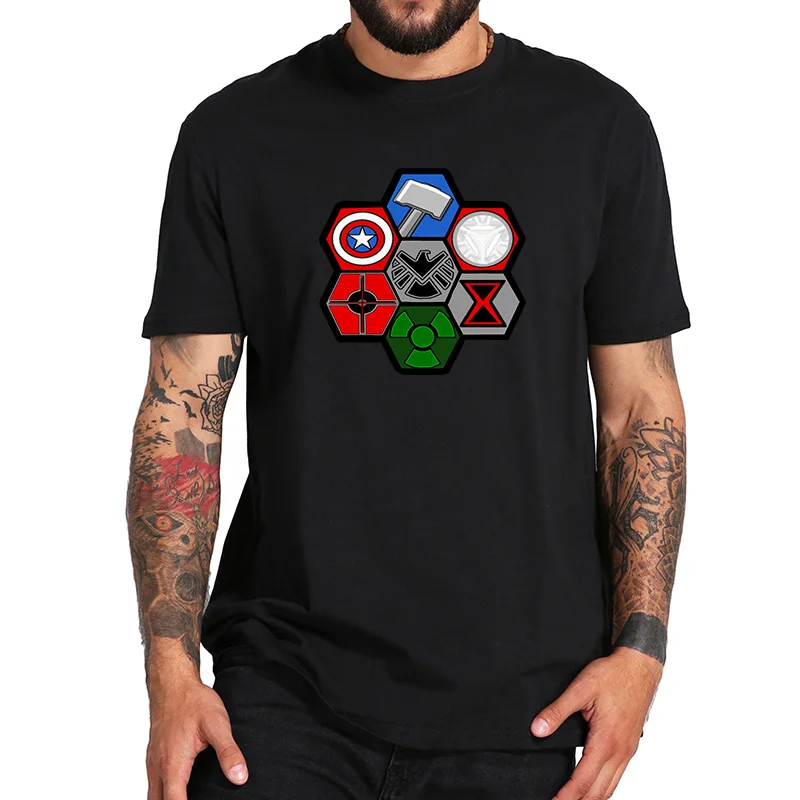 Avengers Endgame T Shirt Marvel Superhero Sign Printed EU Size 100% Cotton Tops Clothing Homme Casual Short Sleeve Tees