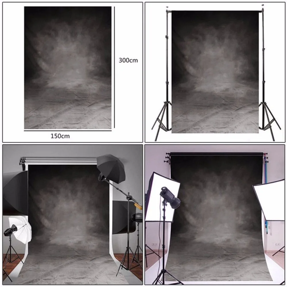 150x300cm Photography Studio Vintage Gray Backdrop Seamless Surface Without Reflective Foldable Photo Background Cloth