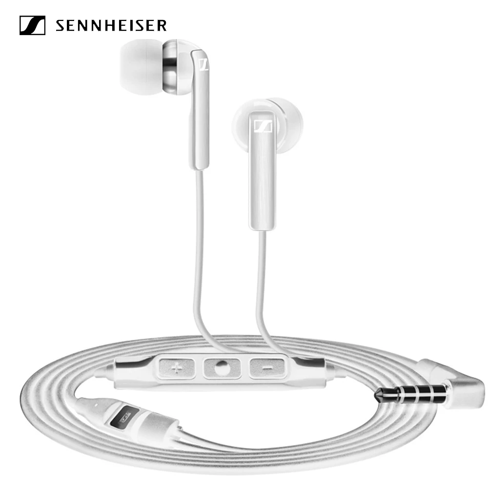 Проводные наушники Sennheiser CX 2.00i 3,5 мм с микрофоном, динамическая гарнитура, стерео звук, линия управления, тяжелый бас, наушники для устройств iOS