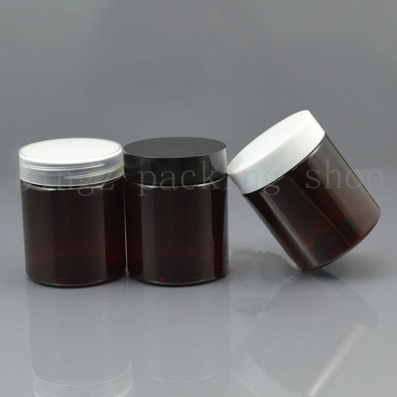 

30PCS 80g Brown Portable Cosmetic Empty Jar Pot Eyeshadow Makeup Face Cream container Round Refillable Jar