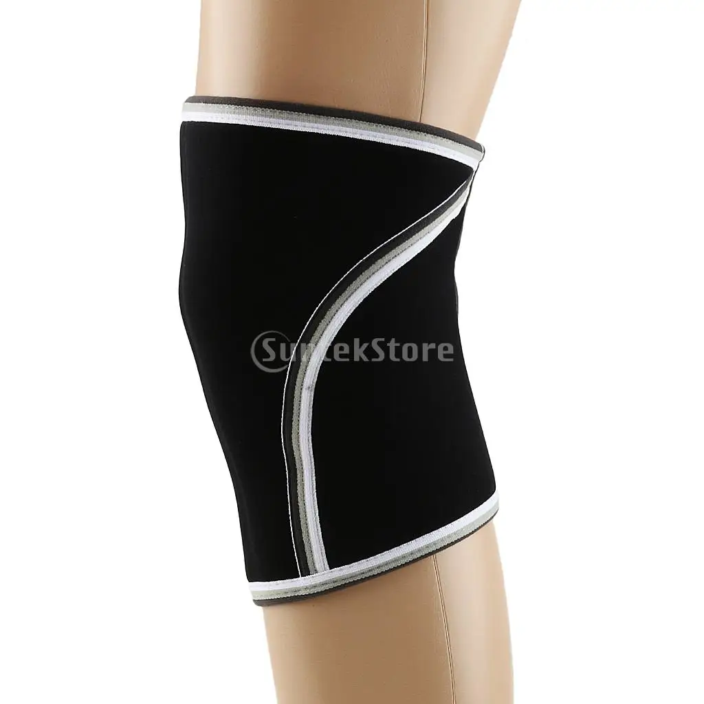 Prix pour 1 pc Noir Néoprène Genou Manches Haltérophilie Crossfit Powerlifting Fort Sport L'arthrite Blessures Protector Prix pour 1 pc Noir Néoprène Genou Manches Haltérophilie Crossfit Powerlifting Fort Sport L'arthrite Blessures Protector